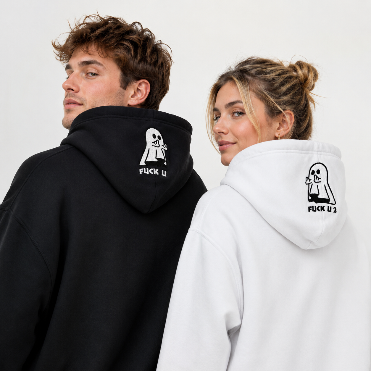 Ghost Middle Finger Embroidery T-shirt/Sweatshirt/Hoodie