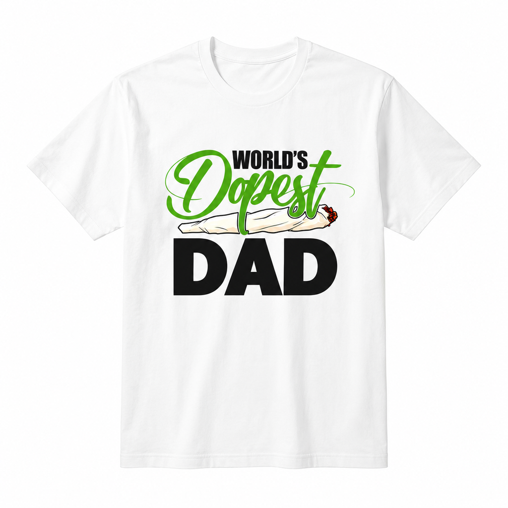 Cotton World's Dopest Dad Funny Fathers Day T-Shirt
