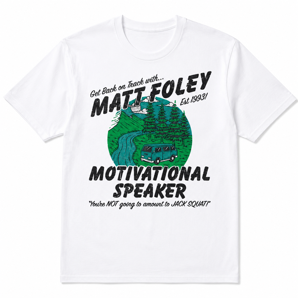 Funny Chris Farley T Shirts Hilarious Mens Tees Featuring Matt Foley Quotes and More Mens Funny T Shirts