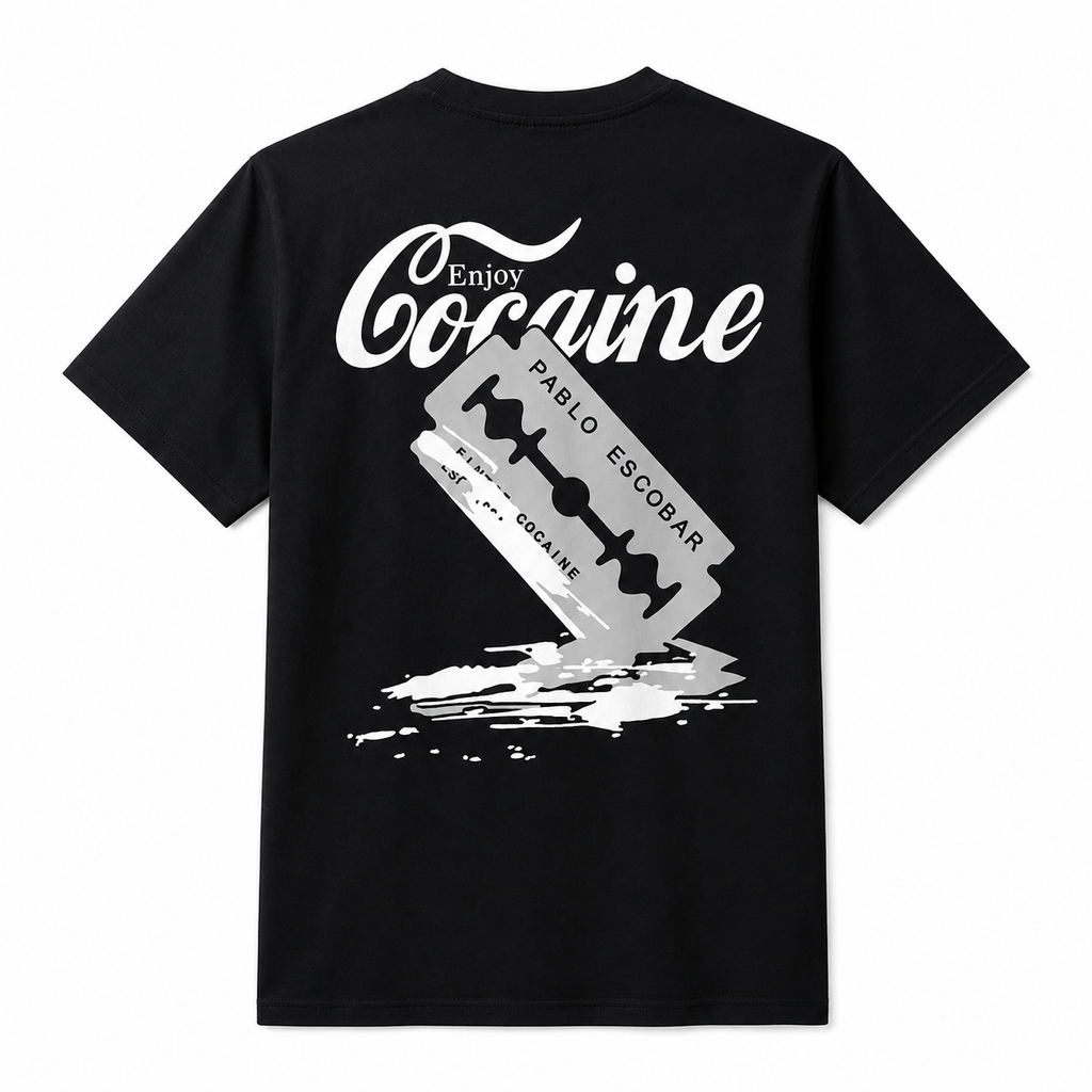 Menswear ENJOY PABLO ESCOBAR Black Print T-Shirt