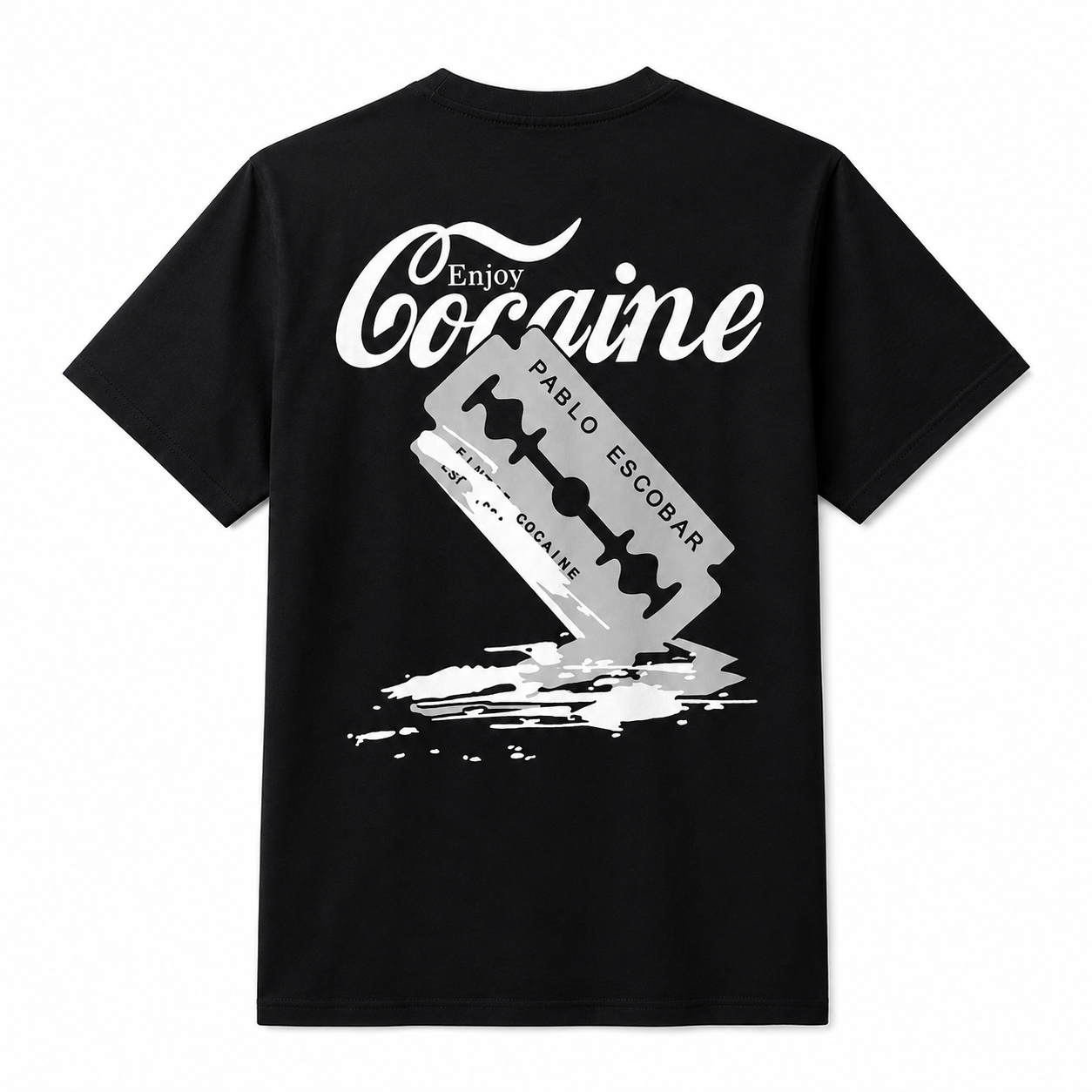 Menswear ENJOY PABLO ESCOBAR Black Print T-Shirt