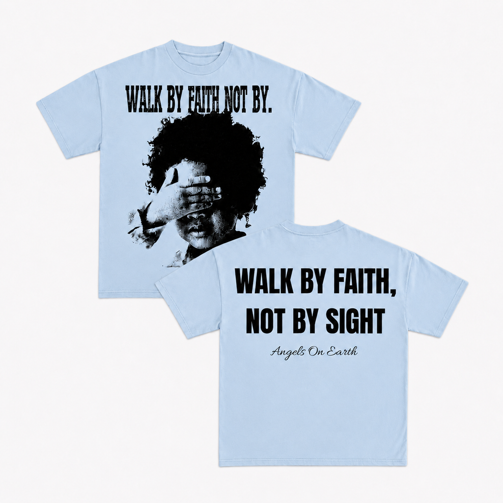 Streetwear Graphic Tee with Bible Verse & Child Portrait Print