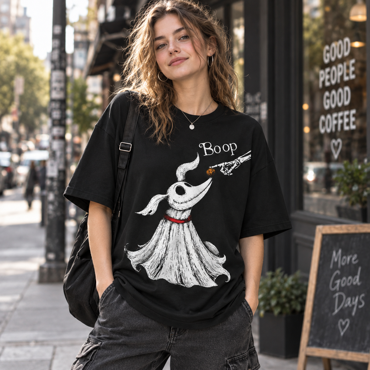 Zero Dog Boop Skeleton Hand Funny T-Shirt/Sweatshirt