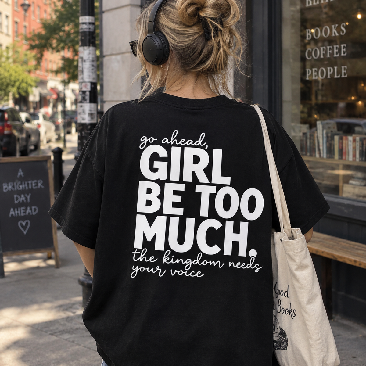 Girl Be Too Much Esther Shirt, Christian Digital Shirt
