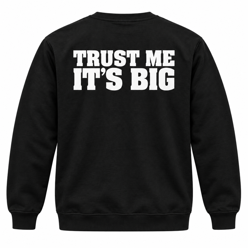 TRUST ME IT'S BIG,Men's Soft Cotton Back Graphic Short-Sleeve Tee