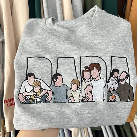 Custom Family Embroidered Sweatshirt – A Unique and Heartwarming Gift for Papa, Dad or Mama