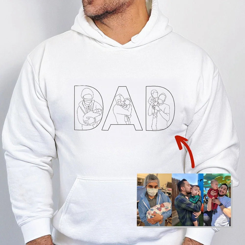 Custom Family Embroidered Sweatshirt – A Unique and Heartwarming Gift for Papa, Dad or Mama