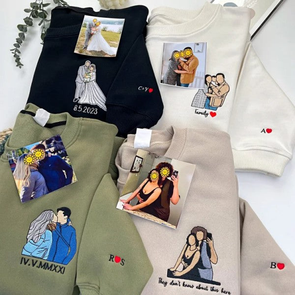 Custom Family Embroidered Sweatshirt – A Unique and Heartwarming Gift for Papa, Dad or Mama