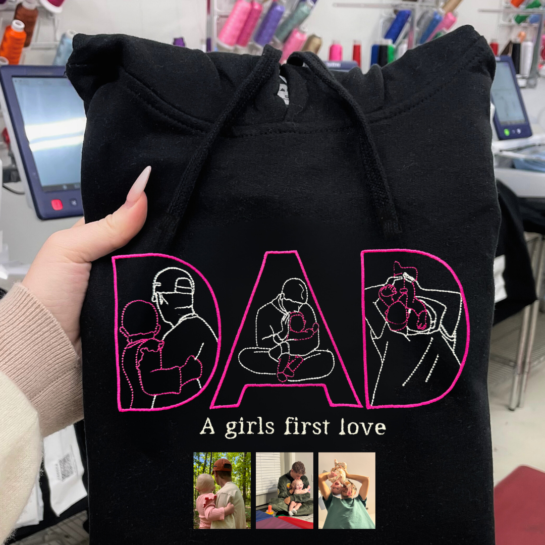 Custom Family Embroidered Sweatshirt – A Unique and Heartwarming Gift for Papa, Dad or Mama