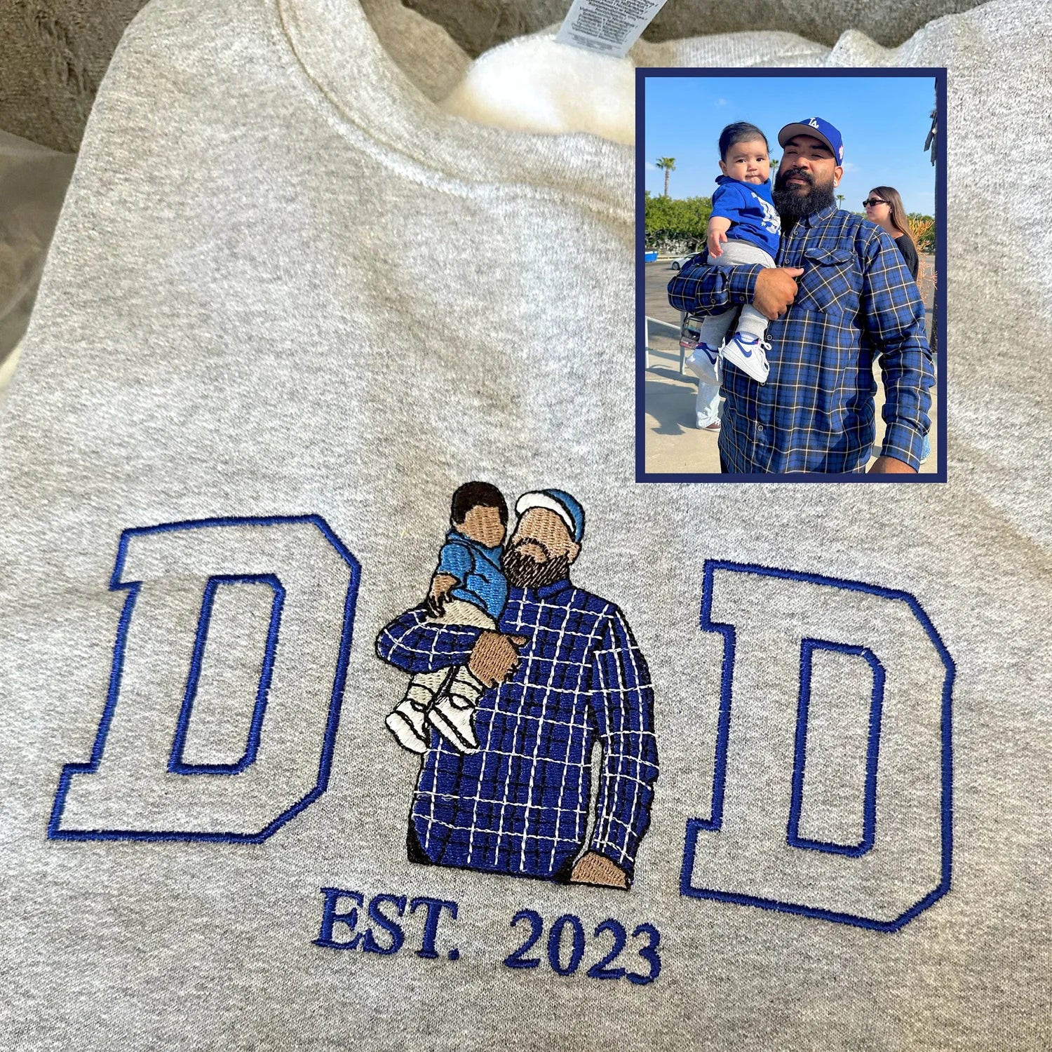 Custom Family Embroidered Sweatshirt – A Unique and Heartwarming Gift for Papa, Dad or Mama