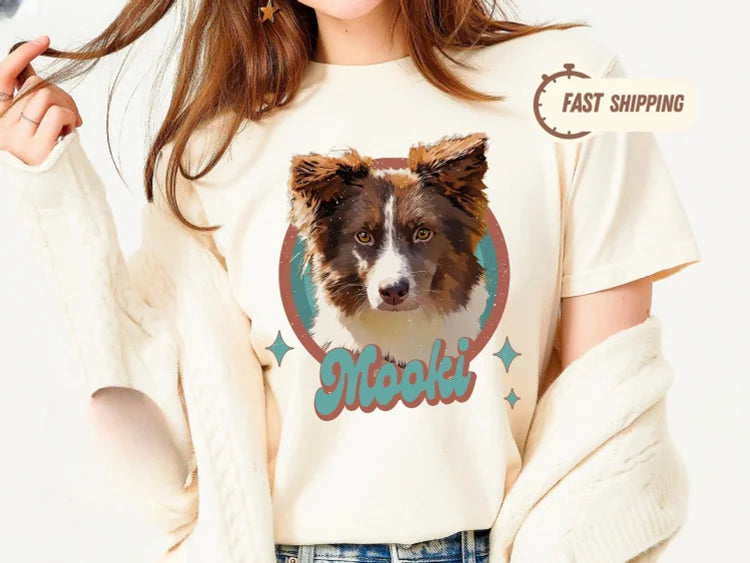 Pet Shirt Pet Photo + Name Custom Dog Portrait
