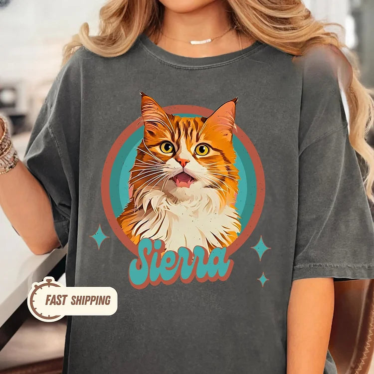 Pet Shirt Pet Photo + Name Custom Dog Portrait