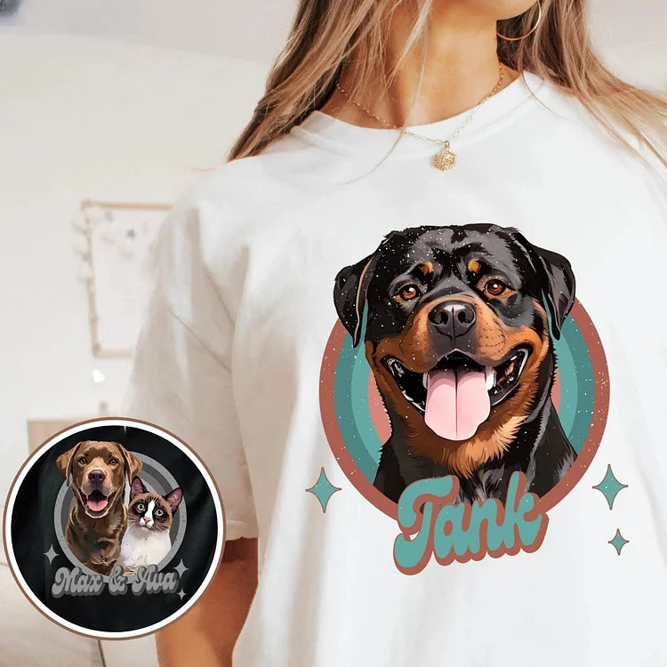 Pet Shirt Pet Photo + Name Custom Dog Portrait