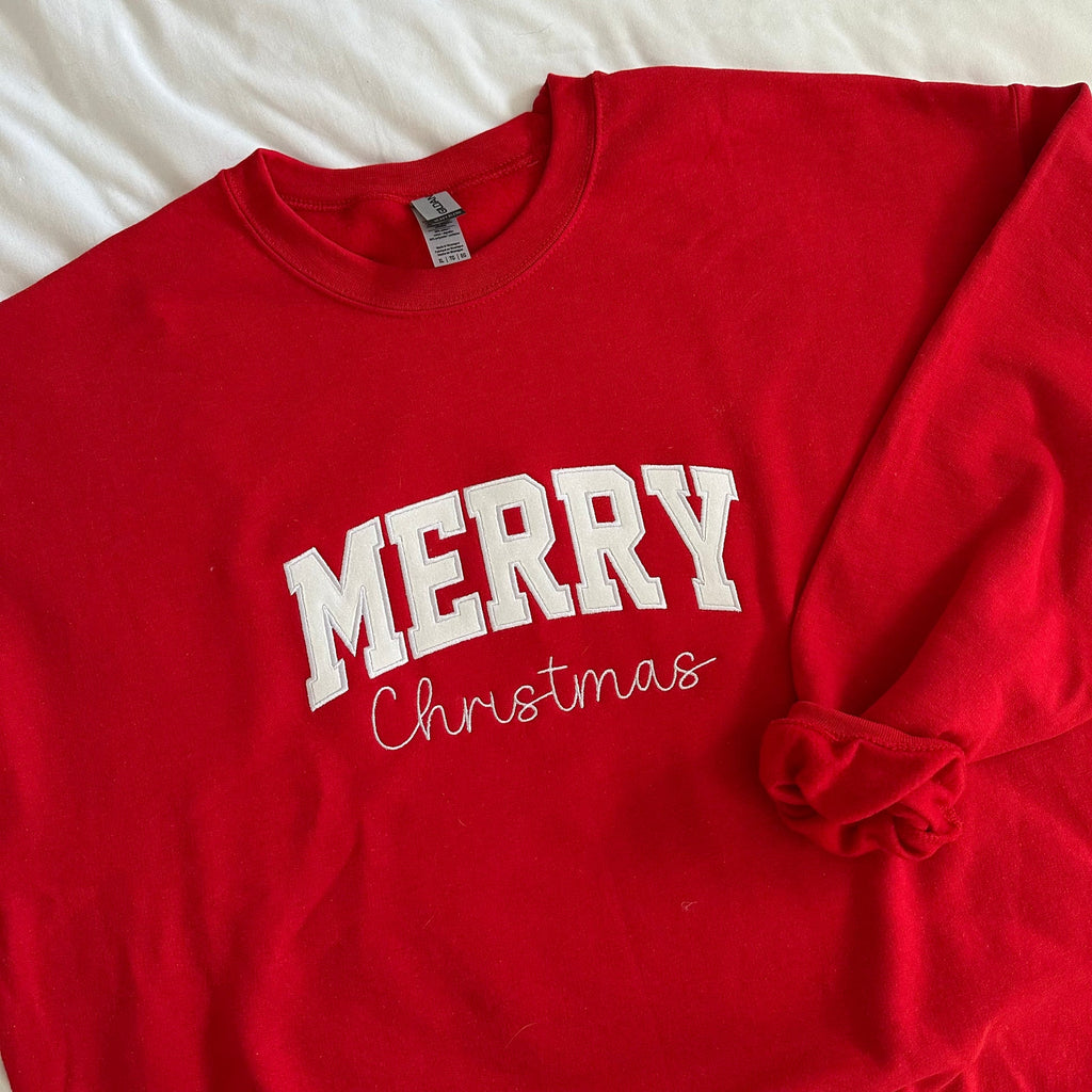 Merry Christmas Glitter Sweatshirt