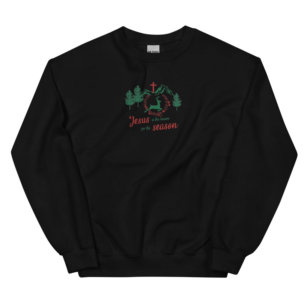 JESUS IS THE REASON FOR THE SEASON Sweatshirt/Hoodie  (embroidered)