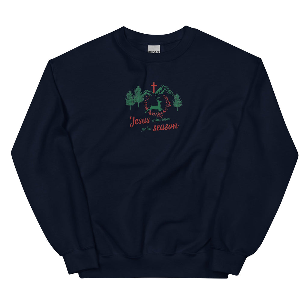 JESUS IS THE REASON FOR THE SEASON Sweatshirt/Hoodie  (embroidered)