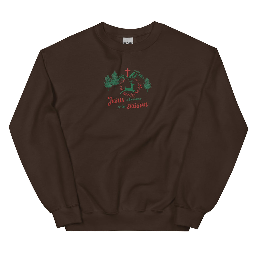 JESUS IS THE REASON FOR THE SEASON Sweatshirt/Hoodie  (embroidered)