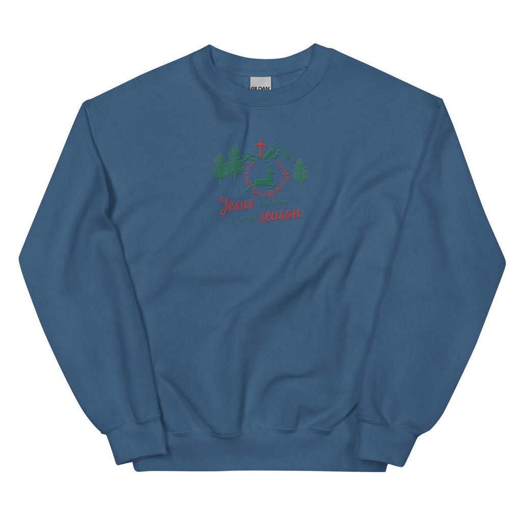 JESUS IS THE REASON FOR THE SEASON Sweatshirt/Hoodie  (embroidered)
