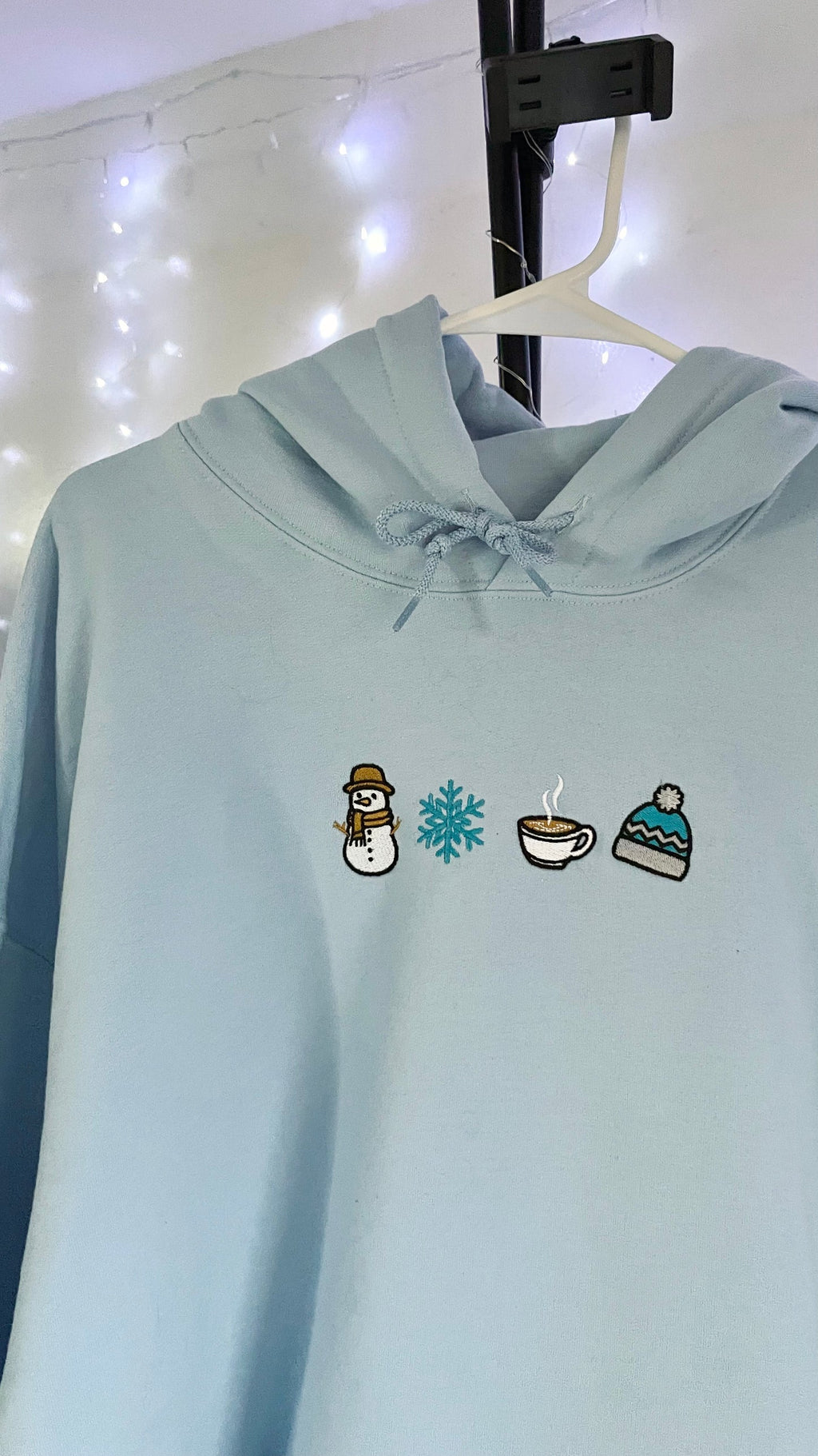 WHITE AS SNOW HOODIE (front embroidery)