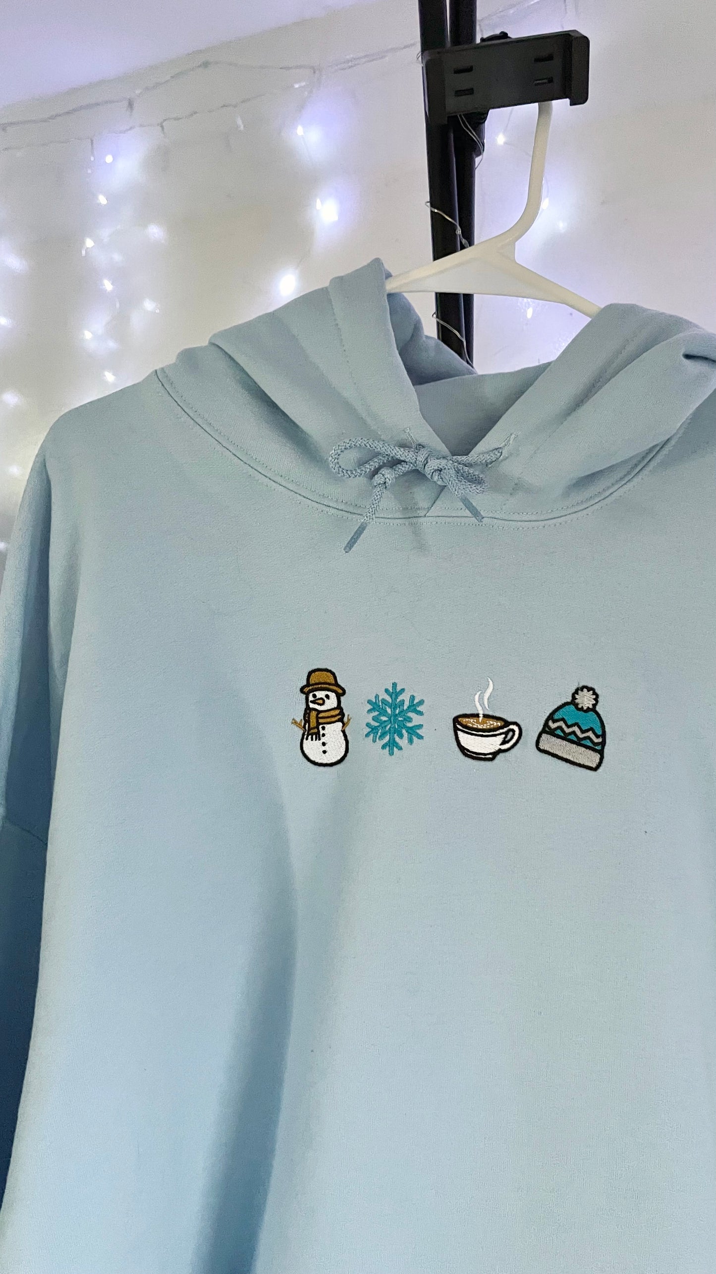 WHITE AS SNOW HOODIE (front embroidery)