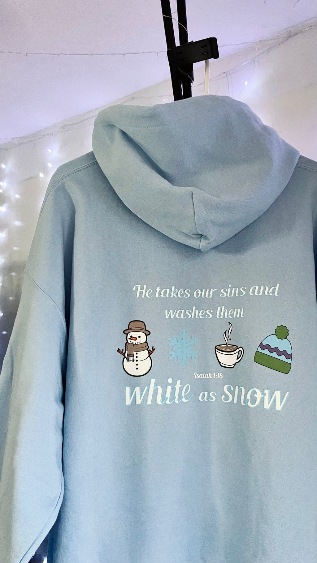 WHITE AS SNOW HOODIE (front embroidery)