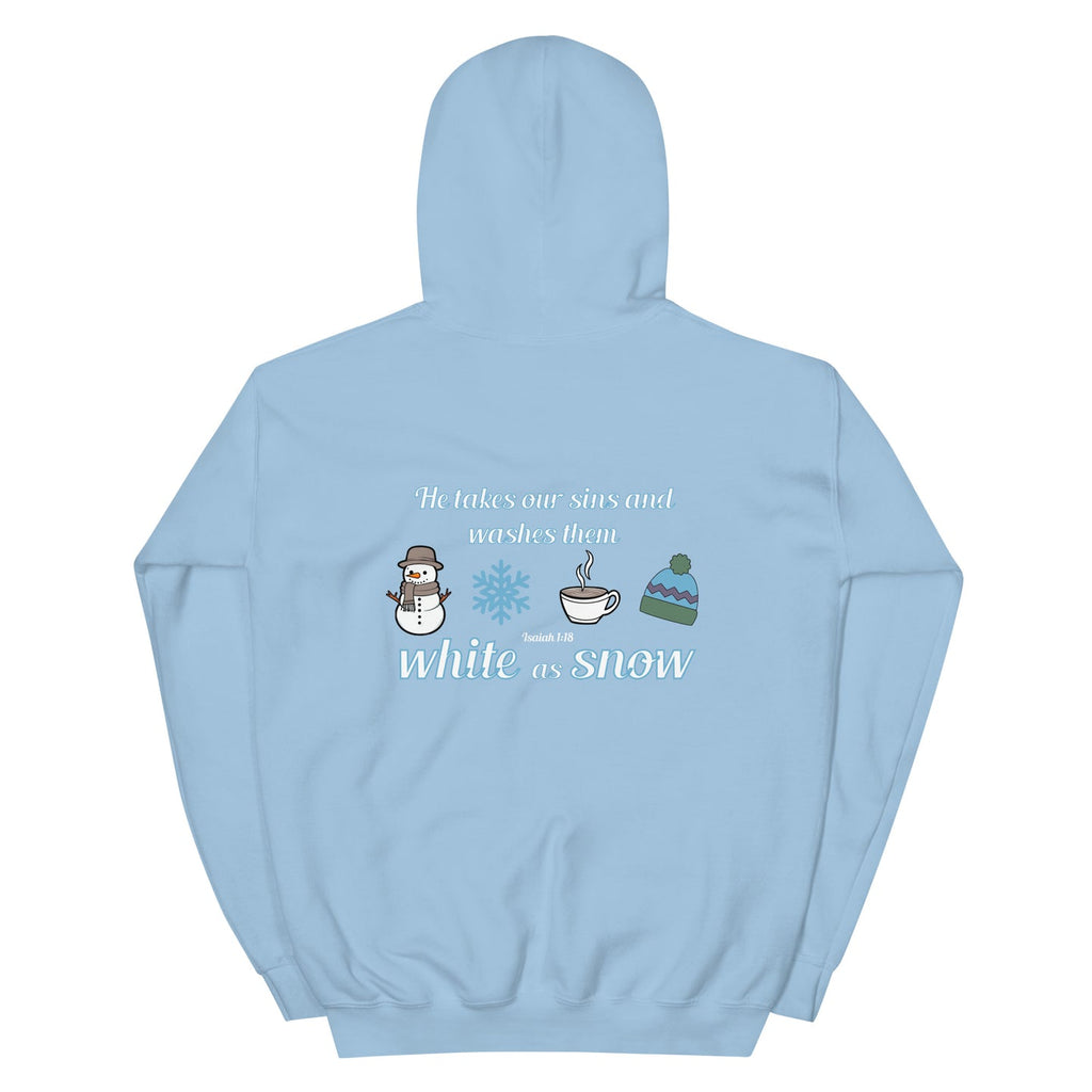 WHITE AS SNOW HOODIE (front embroidery)