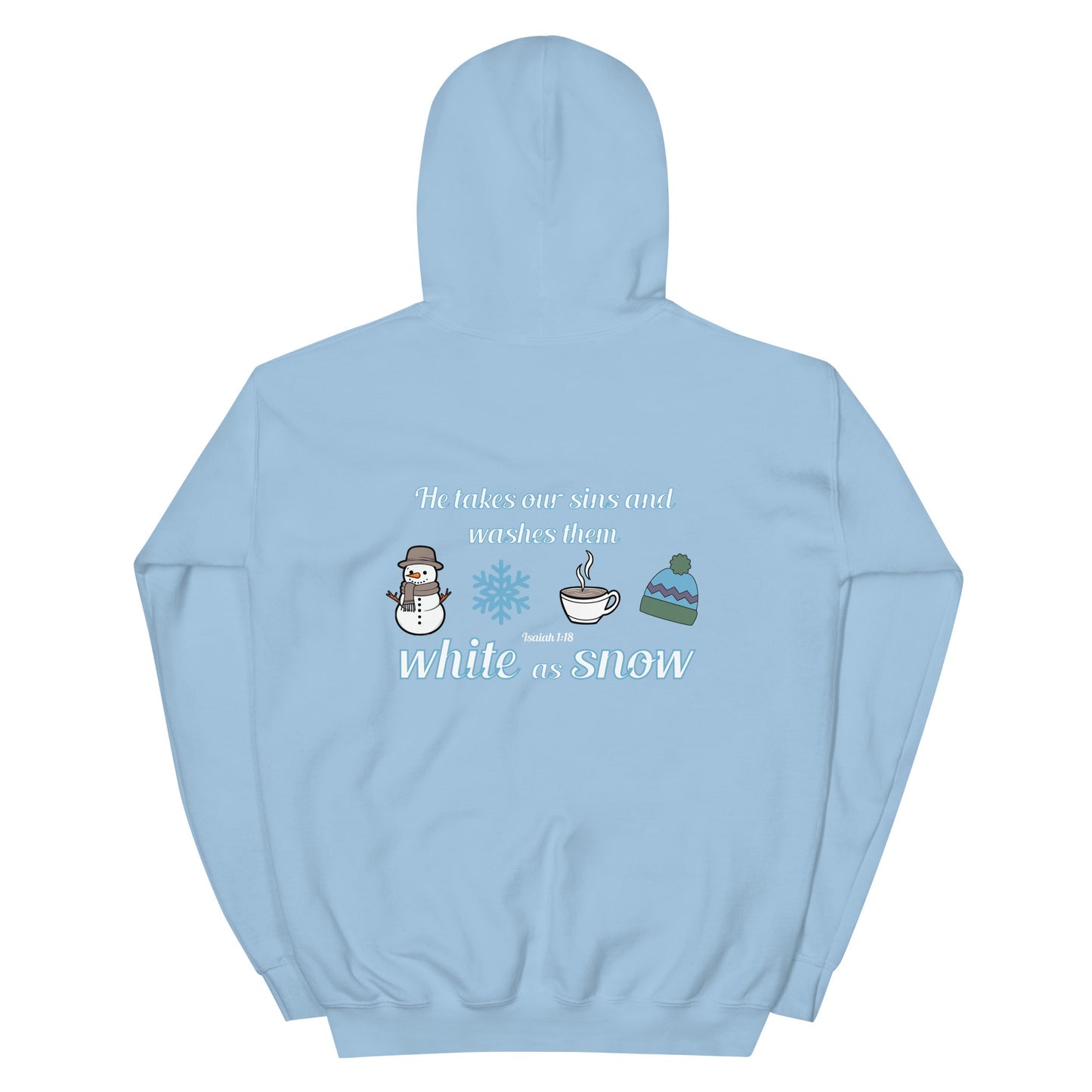 WHITE AS SNOW HOODIE (front embroidery)