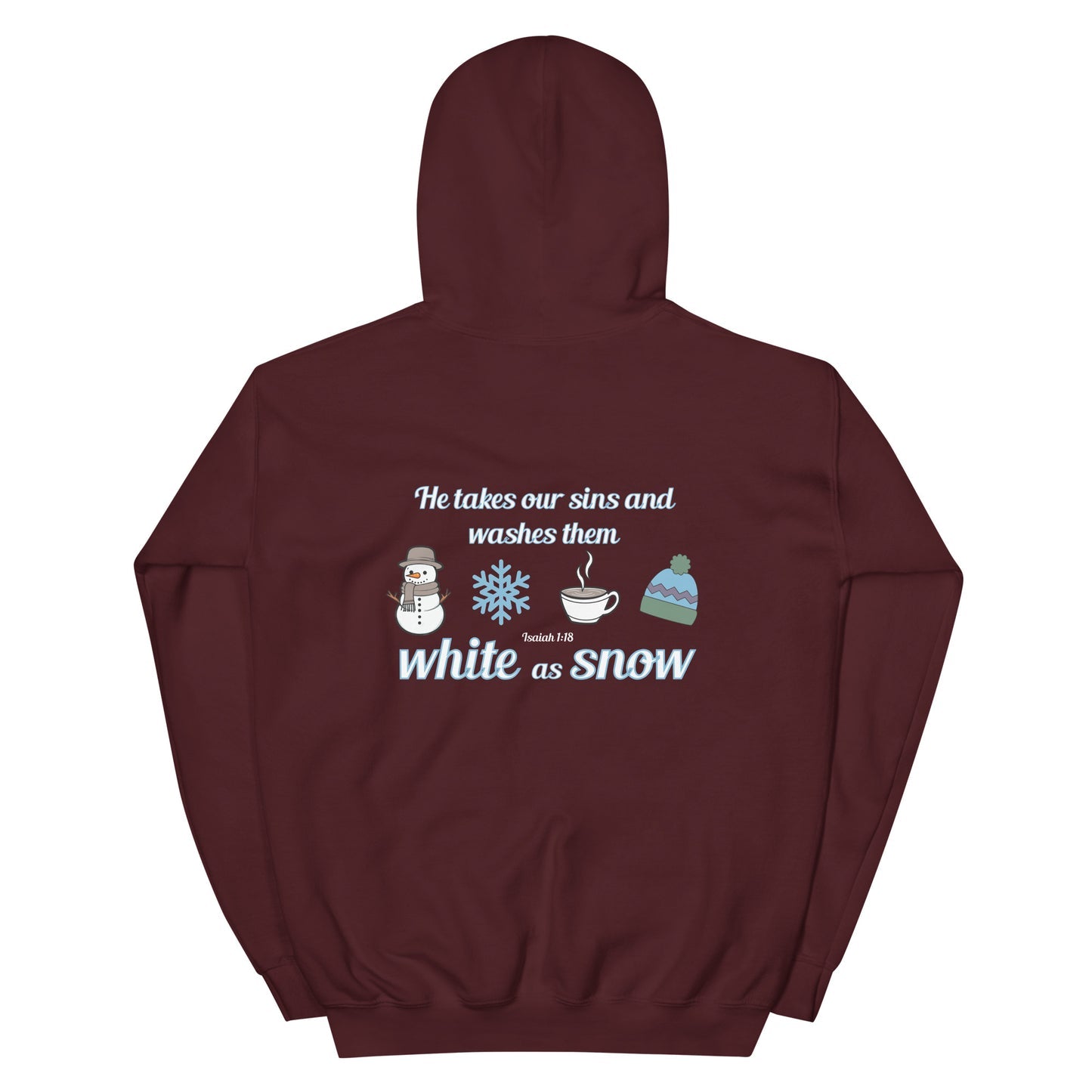 WHITE AS SNOW HOODIE (front embroidery)