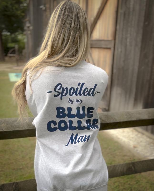 Spoiled Wife Sweatshirt, Blue Collar Wives Club shirt, Blue Collar Wife Sweatshirt, Funny Blue Collar Shirt, Blue Collar Hoodie,Funny Wife Shirt