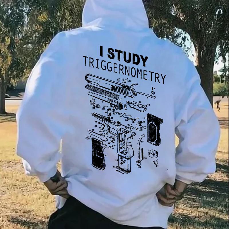 I Study Triggernometry hoodie, Funny Gun Lover T-Shirt, Pro 2A Sweatshirt, Tactical Hoodie for Men