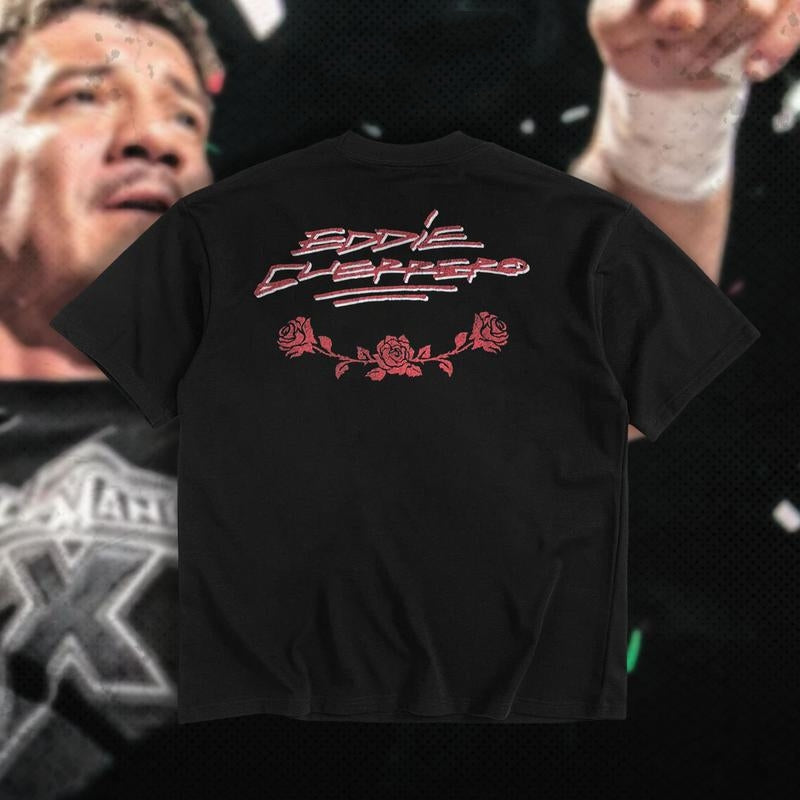 UNDISPUTED Eddie Guerrero Latino Heat WWE Champion Heavy Cotton Shirt Wrestlemania Tshirt Breathable Printing