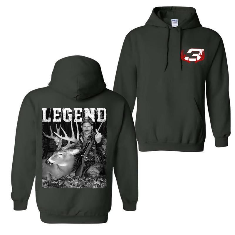 Dale Earnhardt With Deer Hoodie, Racing Middle Finger Sweatshirt, Hunting Season Vintage Style Unisex T-Shirt