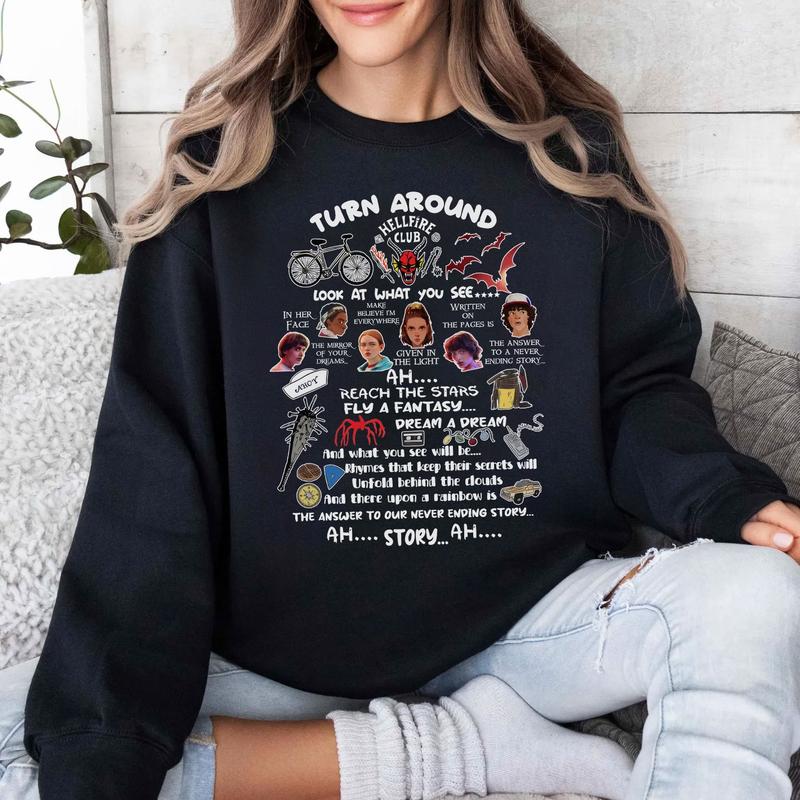 Turn Around Quote Shirt, Never Ending Story Sweatshirt, Christmas Things Shirt for Fans