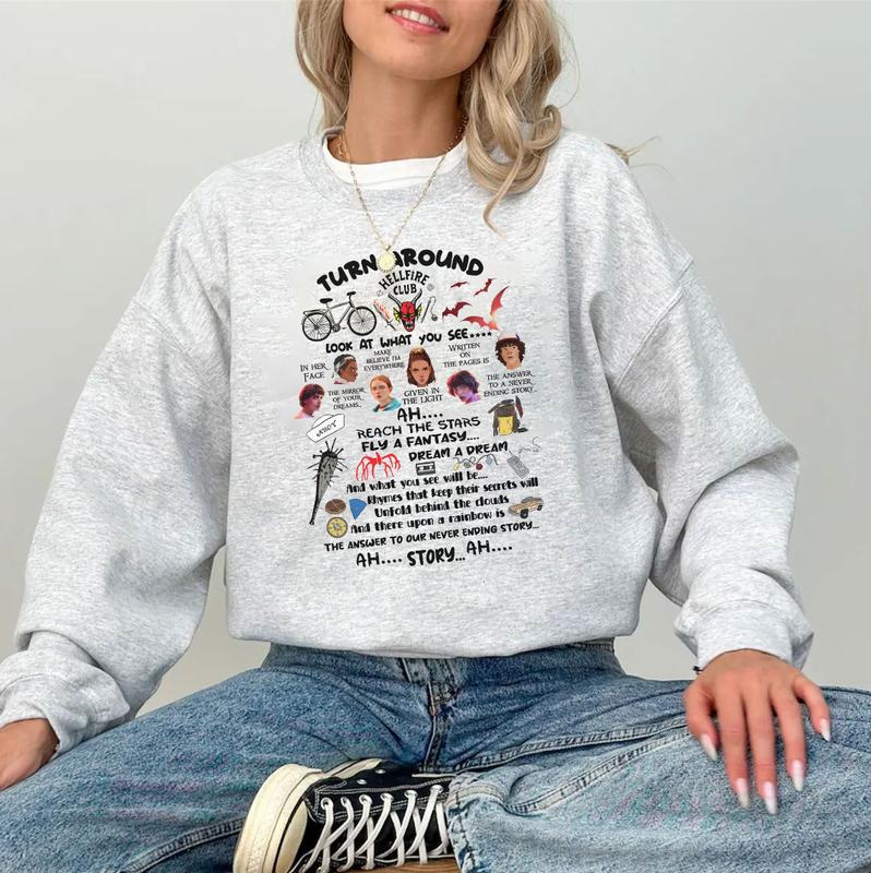 Turn Around Quote Shirt, Never Ending Story Sweatshirt, Christmas Things Shirt for Fans