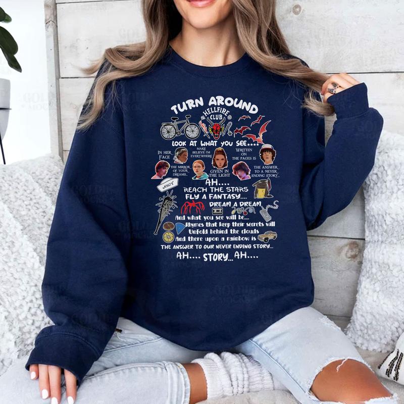 Turn Around Quote Shirt, Never Ending Story Sweatshirt, Christmas Things Shirt for Fans