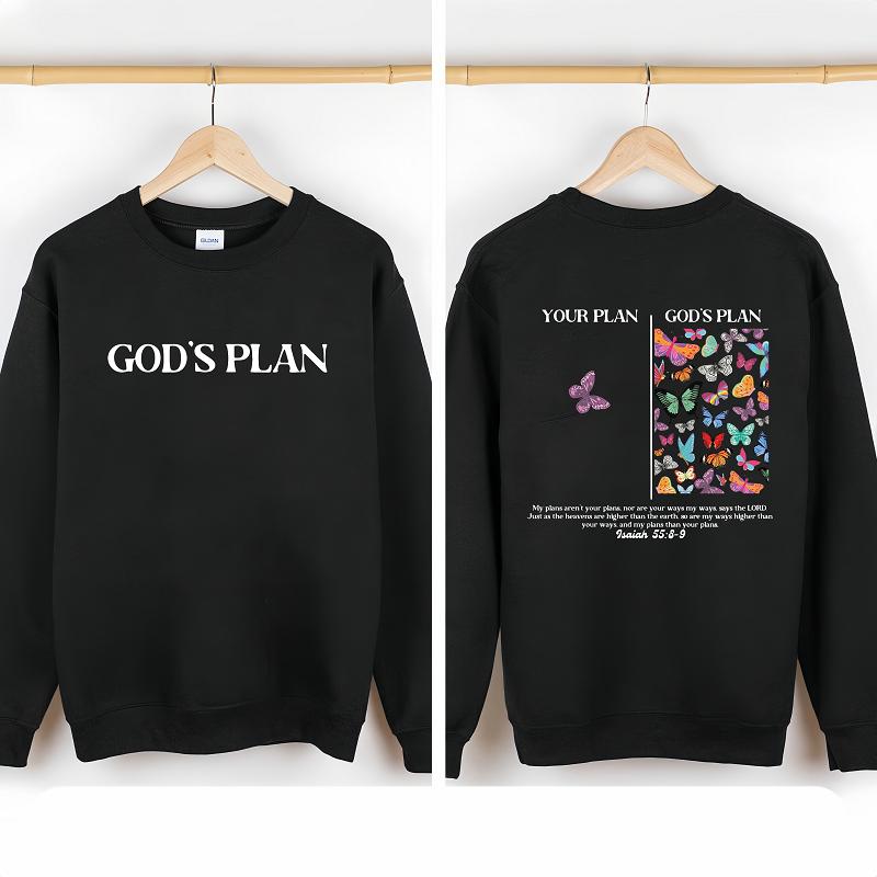 God's Plan Unisex T-Shirt, Christian t shirts, Vintage 90s Graphic Tee, Gift Top Womenswear Cotton Streetwear Summer, Gift For Her, For Mom, For Womenswears