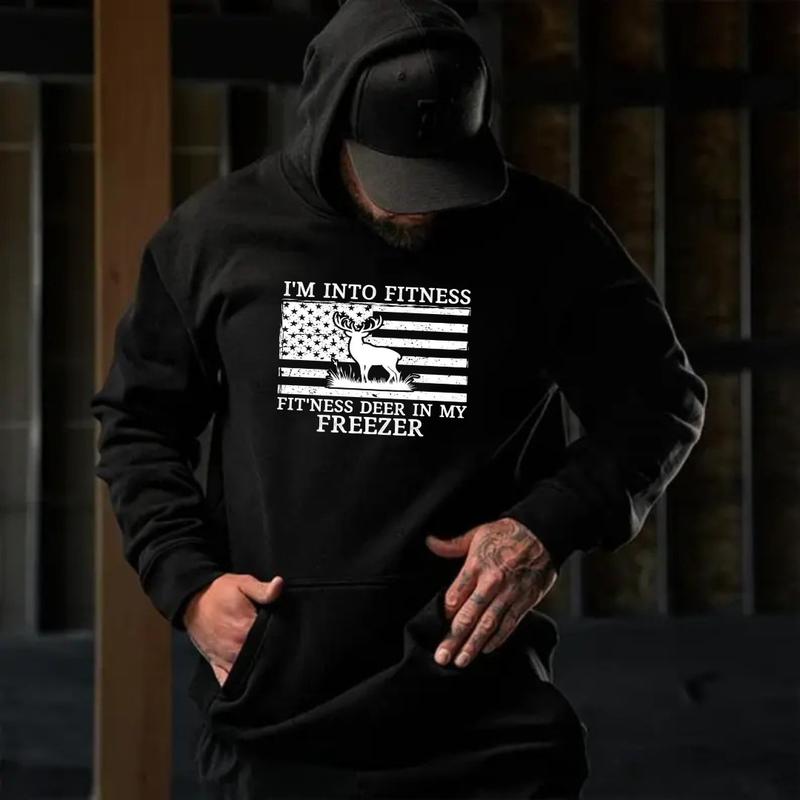Deer Hunting Dad Hoodie, I'm Into Fitness Fitness Deer in My Freezer Sweatshirt, Dad Shirt, Gift for Hunter, Hunting T-Shirt