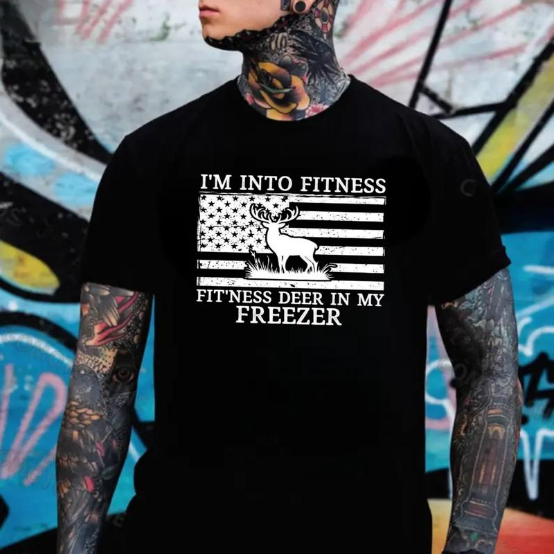 Deer Hunting Dad Hoodie, I'm Into Fitness Fitness Deer in My Freezer Sweatshirt, Dad Shirt, Gift for Hunter, Hunting T-Shirt