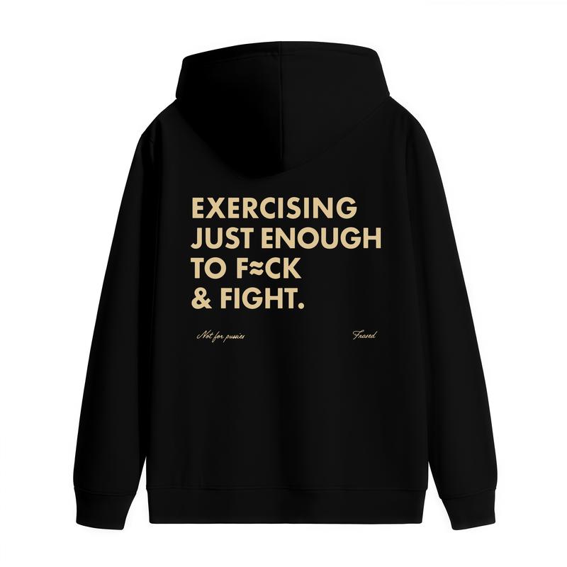 Funny EXERCISING JUST ENOUGH TO F≈CK & FIGHT Tee, Retro Vintage Y2K Streetwear