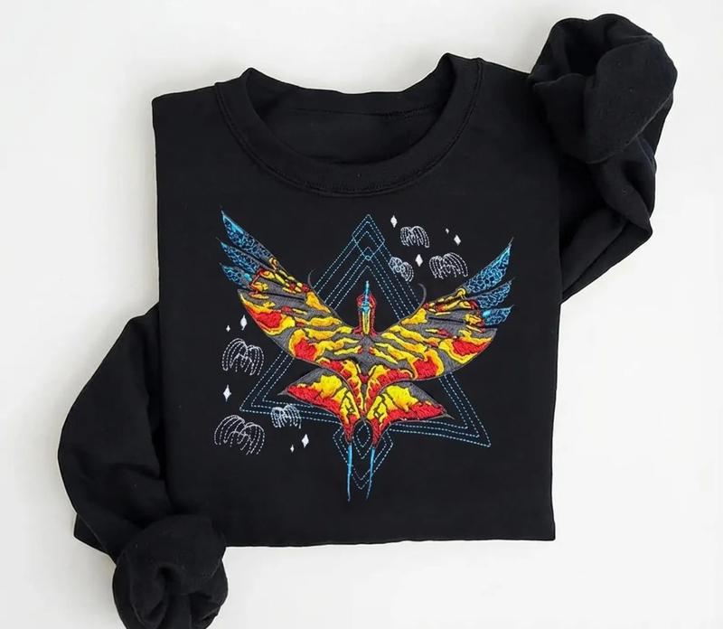 Avatar Fire and Ash embroidered  Sweatshirt/Hoodie, Pandora embroidery shirt, Toruk and Ilu Avatar movie shirt, Matching couple