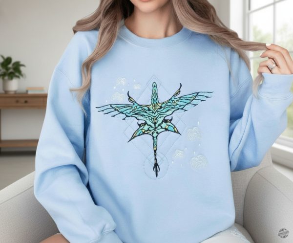Avatar Fire and Ash embroidered  Sweatshirt/Hoodie, Pandora embroidery shirt, Toruk and Ilu Avatar movie shirt, Matching couple