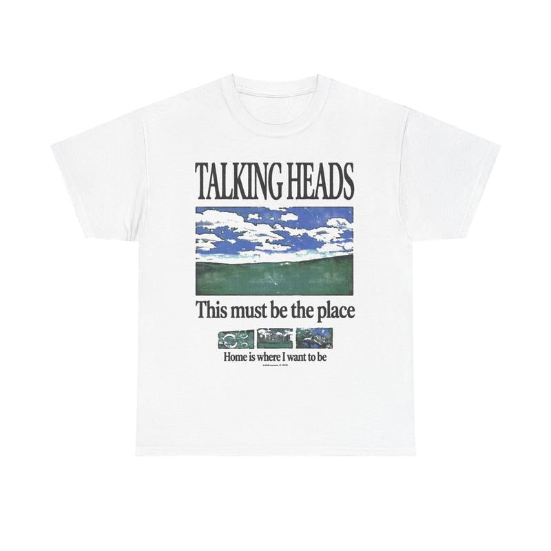 Talking Heads Graphic T-Shirt,This Must Be the Place Lyric Tee,Retro 80s Rock Inspired Shirt, Classic Album Lyric Graphic Unisex T-Shirt For Men Women