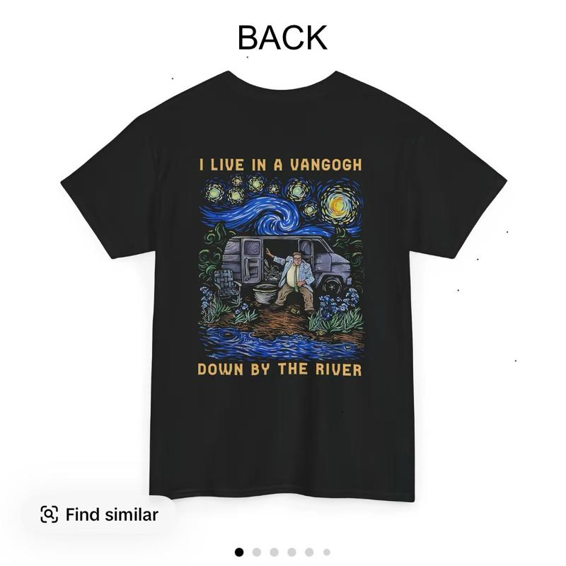 I Live in a Van Gogh Down by the River Funny Graphic Tee- Chris Farley Inspired T-Shirt/Sweatshirt
