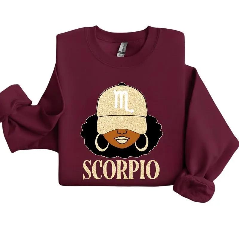 All 12 Zodiac Slay Girl Sweatshirt, Glitter Astrology Hat Graphic for Adults,Full Horoscope Star Sign Collection with Bold Zodiac Letter Design