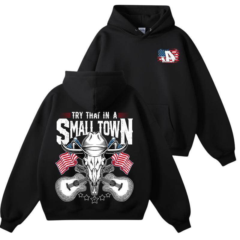 Try That In A Small Town Hoodie, Vintage Country Music JA Shirt, Retro Western Movie Sweatshirt, Country Merch Tee, Gift For Fans
