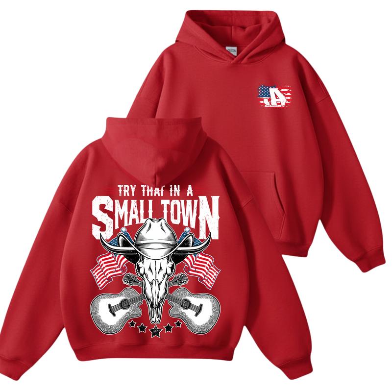 Try That In A Small Town Hoodie, Vintage Country Music JA Shirt, Retro Western Movie Sweatshirt, Country Merch Tee, Gift For Fans