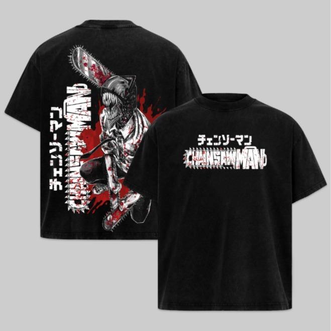 CHAINSAW MAN Anime Retro Unisex T-Shirt, Hoodie, Oversized Unisex Anime Merch, Soft Cotton Streetwear Clothes, Gift for Anime Fans