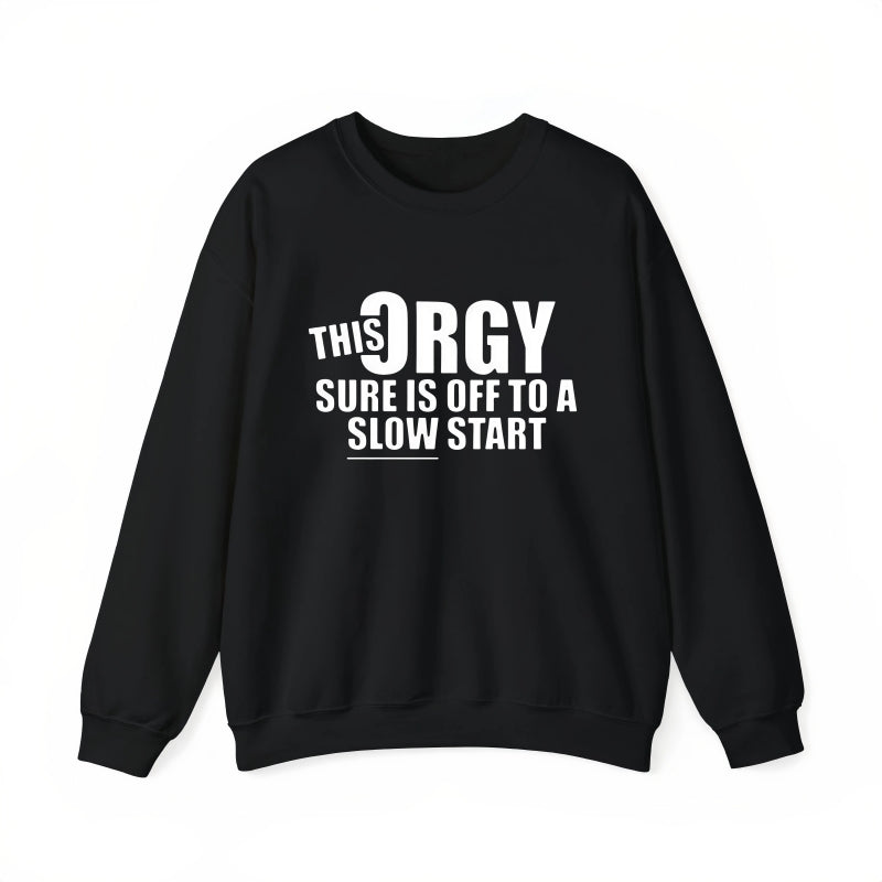 Funny 'This Orgy Sure is Off to a Slow Start' Graphic T-Shirt/Sweatshirt/Hoodie