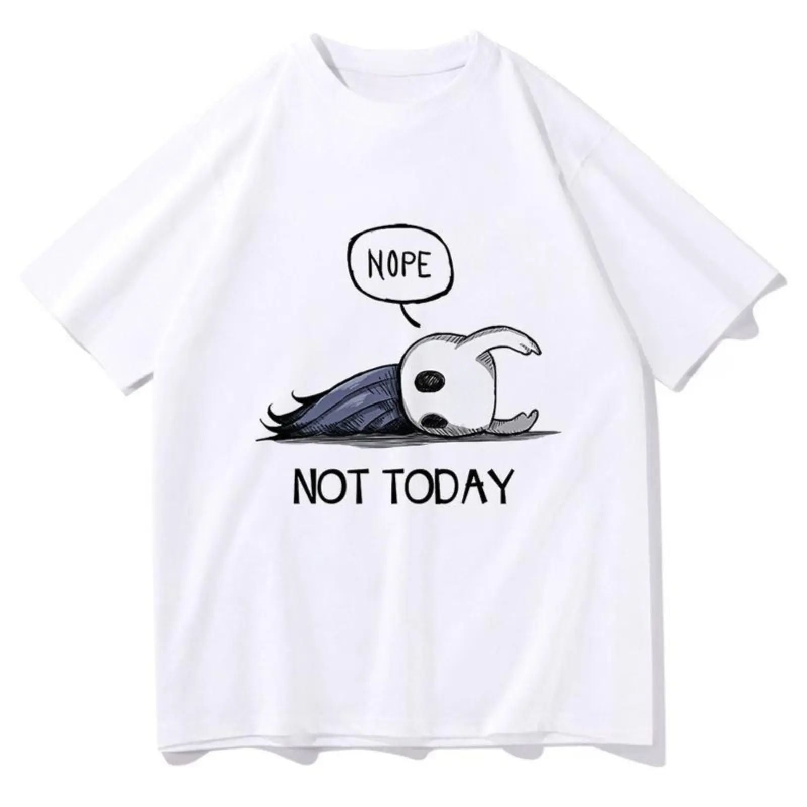 Nope Not Today T Shirts Hollow Knight Men/Women Clothing Harajuku Aesthetic Sweatshirt/Hoodie