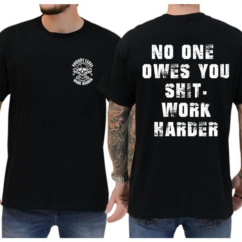 Work Harder Skull Shirt – Gritty Message for the Relentless Grinder, father's day gifts, Menswear Tops Streetwear Sweatshirt/Hoodie